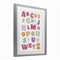 Stupell Industries Muted Alphabet Letters Framed Print Under Glass, design by Susan Ball